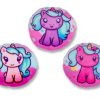 13cm round unicorns printed, 3 different design (11953) pieces 24 x 90